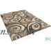 Handcraft Rugs - Modern Swirls and Circle Pattern Contemporary Area Rug With 3D Hand Curve effect, Chocolate Brown / Black / Beige (Approximately 8 ft. by 10 ft.)   